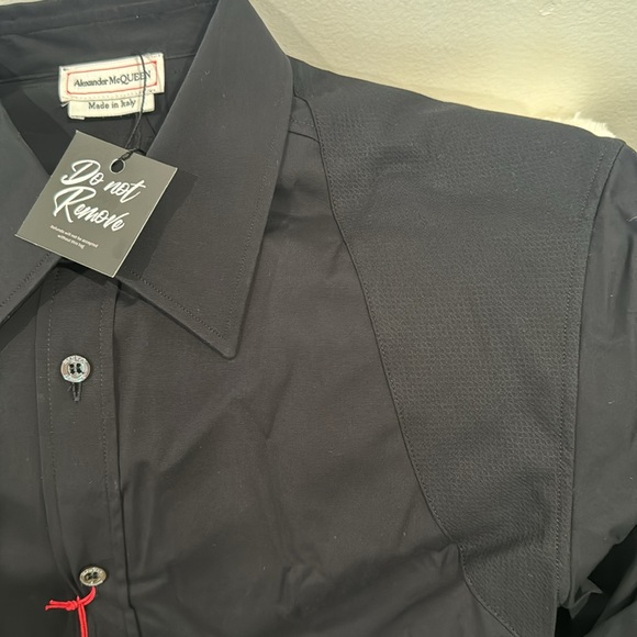 Alexander McQueen Men’s Buckle Detailed Harness Buttoned Shirt - NWT Size 16.5 - Picture 5 of 5